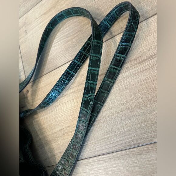 Patricia Nash 10th Anniversary Limited Edition Vintage Green Croc Leather Bag - Picture 6 of 16